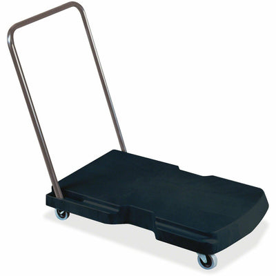 Rubbermaid Commercial 4400 Triple Trolley, Utility Duty with Straight Handle and 3" (7.6 cm) Casters, Black, RCP440000