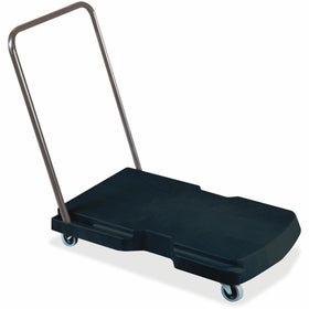 Rubbermaid Commercial 4400 Triple Trolley, Utility Duty with Straight Handle and 3" (7.6 cm) Casters, Black, RCP440000