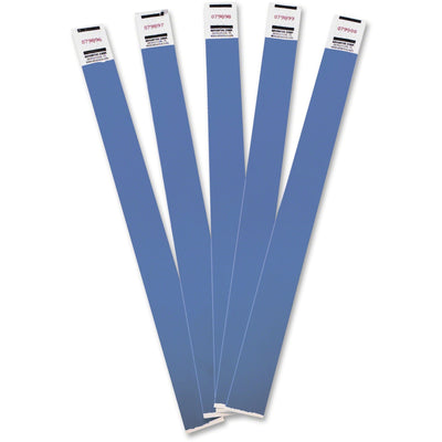 Advantus Tyvek Wristbands, Blue, 100 / Pack — view 1