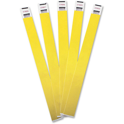 Advantus Tyvek Wristbands, Yellow, 100 / Pack, AVT75444