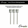 Champion Sports Inflating Needles Retail Pack, Silver, 1 Pack, CSIINB