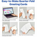 Avery Greeting Cards, White, 4 1/4" x 5 1/2", 20 / Pack, AVE03266