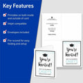 Avery Greeting Cards, White, 4 1/4" x 5 1/2", 20 / Pack, AVE03266