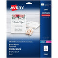 Avery Matte Textured Postcards, White, 4 1/4" x 5 1/2", 1 Box, AVE03380