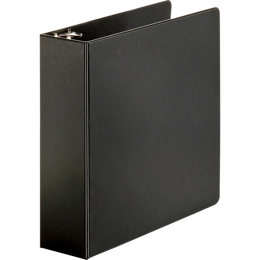 Business Source Basic Round-ring Binder, Black, 8 1/2" Width x 11" Length, 12EA/CT — view 1