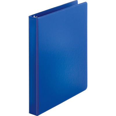 Business Source Basic Round-ring Binder, Dark Blue, 8 1/2" Width x 11" Length, 4EA/BD 3BD/CT — view 1
