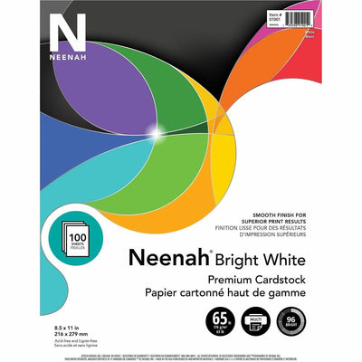 Neenah Paper Bright White Cardstock, 8 1/2" x 11", 1 Pack, WAU91901