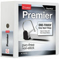 TOPS Cardinal Premier ONE-TOUCH Easy Open Locking Slant-D Rings Binder, White, 8 1/2" Width x 11" Length, CRD10350CB