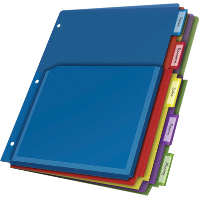 TOPS Cardinal Expanding Pocket Poly Divider, Translucent, 8.50" Width x 11" Length, 1 Set, CRD84012CB