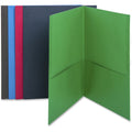 Business Source Letter Recycled Pocket Folder, Assorted, 8 1/2" Width x 11" Length, 25 / Box, BSN78502