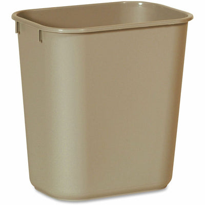 Rubbermaid Commercial 13 QT Standard Deskside Wastebasket, Beige, 3.50 gal, RCP295500BG