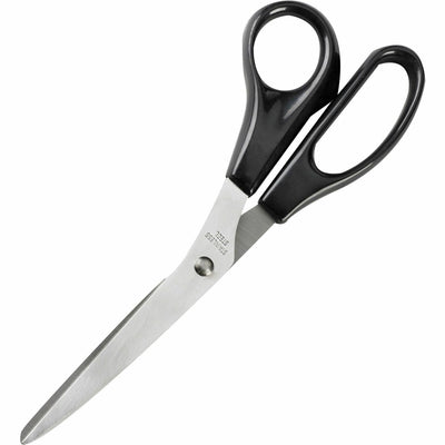 Business Source Stainless Steel Scissors, Black, BSN65647