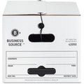 Business Source Light Duty Letter Size Storage Box, White, 12 / Carton, BSN42050