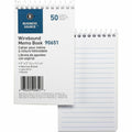 Business Source Wirebound Memo Books, White, 5" Width x 3" Length, 1 Dozen, BSN90651