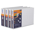 Davis Group of QuickFit Heavy-Duty Landscape 3-Ring Binder, D-Ring, View Binder, 3 Inch, White, Black, 11" Width x 17" Length, STW94050