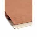 Smead Easy Grip Straight Tab Cut Legal Recycled File Pocket, Redrope, 8 1/2" Width x 14" Length, 25 / Box, SMD73210