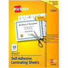 Avery® Self-Adhesive Laminating Sheets, 1 Pack