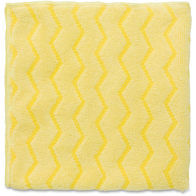 Rubbermaid Commercial HYGEN Microfiber Bathroom Cloth, Yellow, 1 Carton, RCPQ610