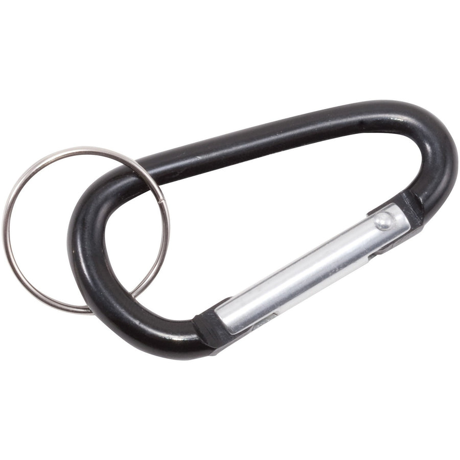 Advantus Split Key Ring Carabiner Key Ring, Black, 10 / Pack — view 1