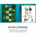 Samsill Earth's Choice Plant-based View Binders, Turquoise, 8 1/2" Width x 11" Length, 2 / Pack, SAMU86377