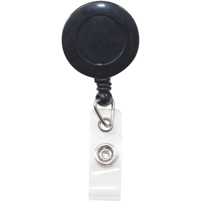 Advantus Swivel-back Clip-on Retractable ID Reel, Clear, 12 / Pack — view 1