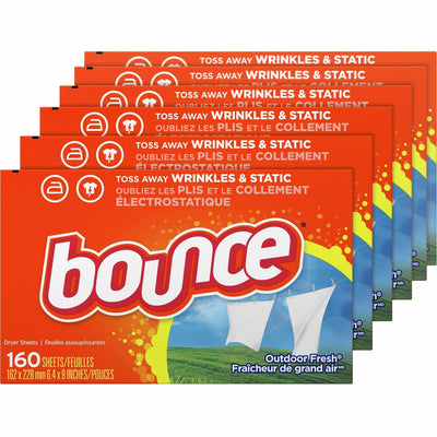 Procter & Gamble Bounce Dryer Sheets, Orange, 6 / Carton, PGC80168CT