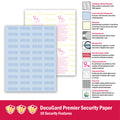 Paris DocuGard Premier Medical Security Paper, Blue, 8 1/2" x 11", 500 / Ream, PRB04543