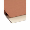 Smead SuperTab Straight Tab Cut Letter Recycled File Pocket, Redrope, 8 1/2" Width x 11" Length, 25 / Box, SMD73230