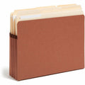 Smead SuperTab Straight Tab Cut Letter Recycled File Pocket, Redrope, 8 1/2" Width x 11" Length, 25 / Box, SMD73230