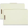 Smead 2/5 Tab Cut Legal Recycled Classification Folder, Green, 8 1/2" Width x 14" Length, 10 / Box, SMD19022
