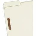 Smead 1/3 Tab Cut Letter Recycled Fastener Folder, Green, 8 1/2" Width x 11" Length, 25 / Box, SMD15005
