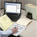 Smead 1/3 Tab Cut Letter Recycled Fastener Folder, Green, 8 1/2" Width x 11" Length, 25 / Box, SMD15003
