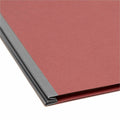 Smead 2/5 Tab Cut Letter Recycled Classification Folder, Red, 8 1/2" Width x 11" Length, 10 / Box, SMD14024