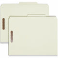 Smead 2/5 Tab Cut Letter Recycled Classification Folder, Gray/Green, 8 1/2" Width x 11" Length, 10 / Box, SMD14023
