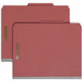 Smead 13723 2/5 Tab Cut Letter Recycled Classification Folder, Red, 8 1/2" Width x 11" Length, 10 / Box, SMD13724