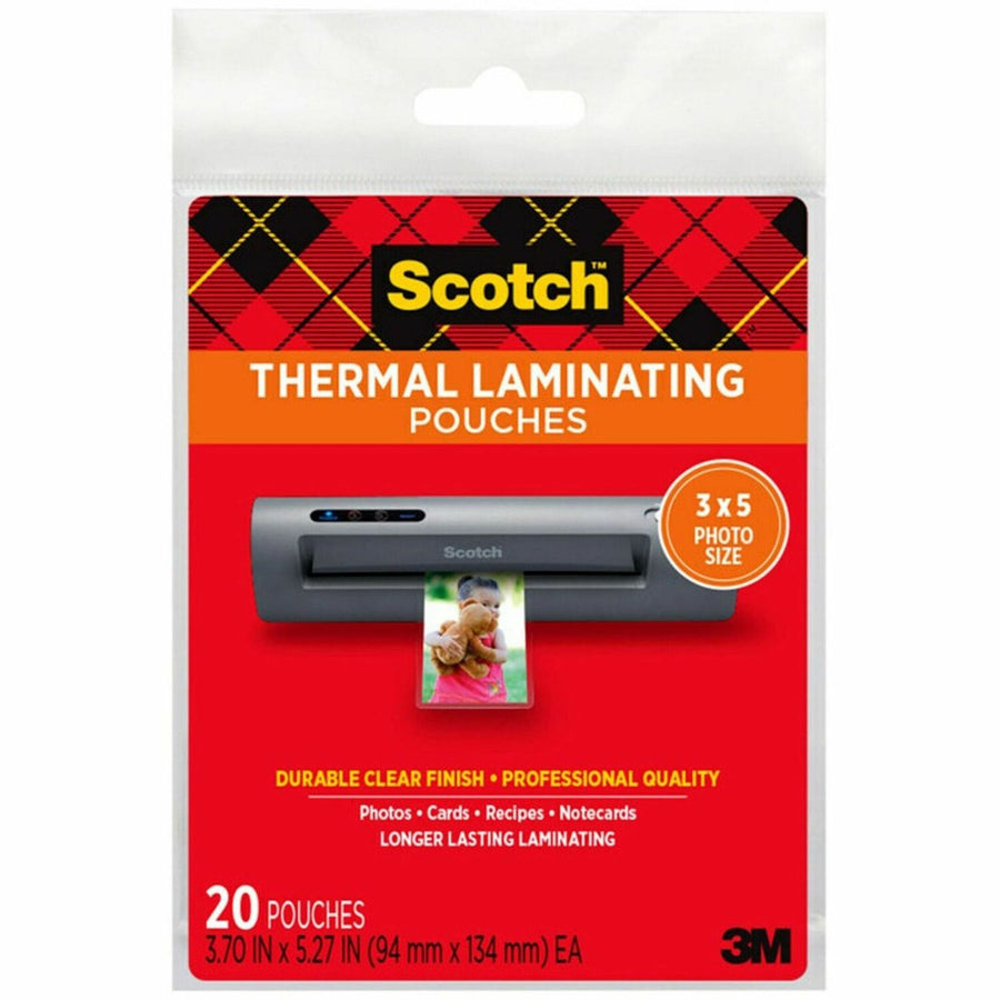 Scotch Thermal Laminating Pouches, Clear, Photo-safe, 1 / Pack, MMMTP590220