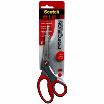 3M Scotch Precision Scissors - Bent Handles, Gray, MMM1448B