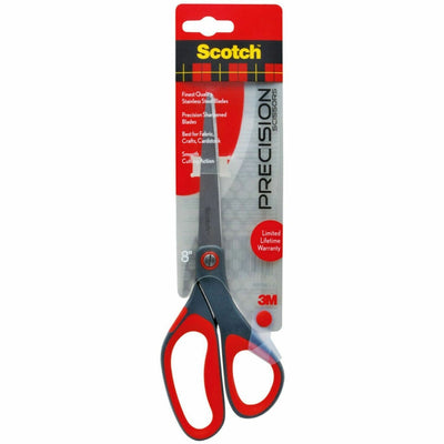 3M Scotch Precision Scissors - Straight Handles, Gray, MMM1448