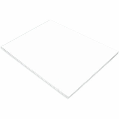 Dixon Ticonderoga Tru-Ray Construction Paper, White, 1 Pack, PAC103090
