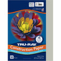 Dixon Ticonderoga Tru-Ray Construction Paper, Gray, 1 Pack, PAC103027