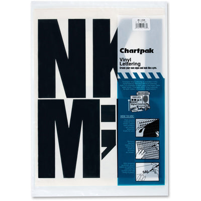 Chartpak Capital Letters, Black, 38 / Pack, CHA01184