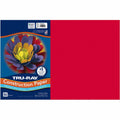 Dixon Ticonderoga Tru-Ray Construction Paper, Festive Red, 1 Pack, PAC103432