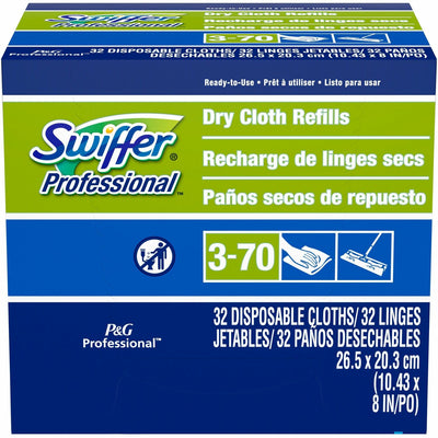Procter & Gamble Swiffer Sweeper Dry Cloths Refill, White, 32 / Box, PGC33407