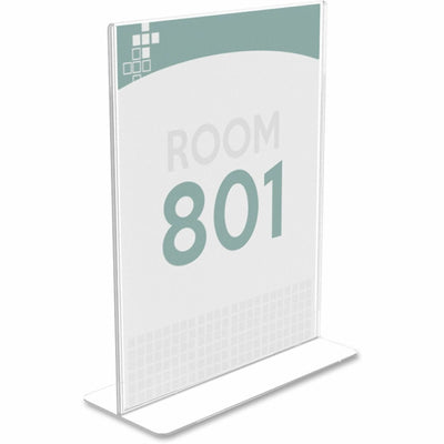 Deflecto Superior Image Double-Sided Sign Holder, Clear, DEF590801