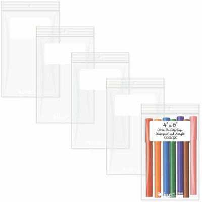 C-Line Write-On Reclosable Small Parts Bags, Clear, 1000 / Carton, CLI47246