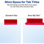 Avery 5-Tab Binder Dividers, Insertable Multicolor Big Tabs, 1 Set (11121)