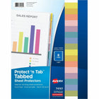 Avery® Tabbed Sheet Protectors, 1 Set
