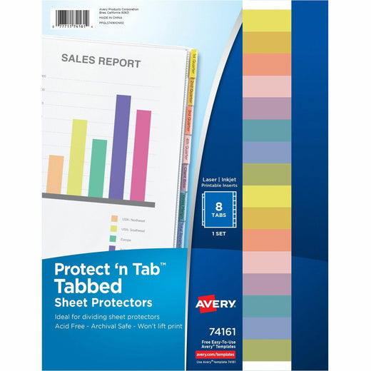 Avery® Tabbed Sheet Protectors, 1 Set