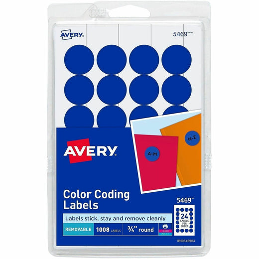 Avery® 3/4" Round Removable Color Coding Labels, 1 Pack