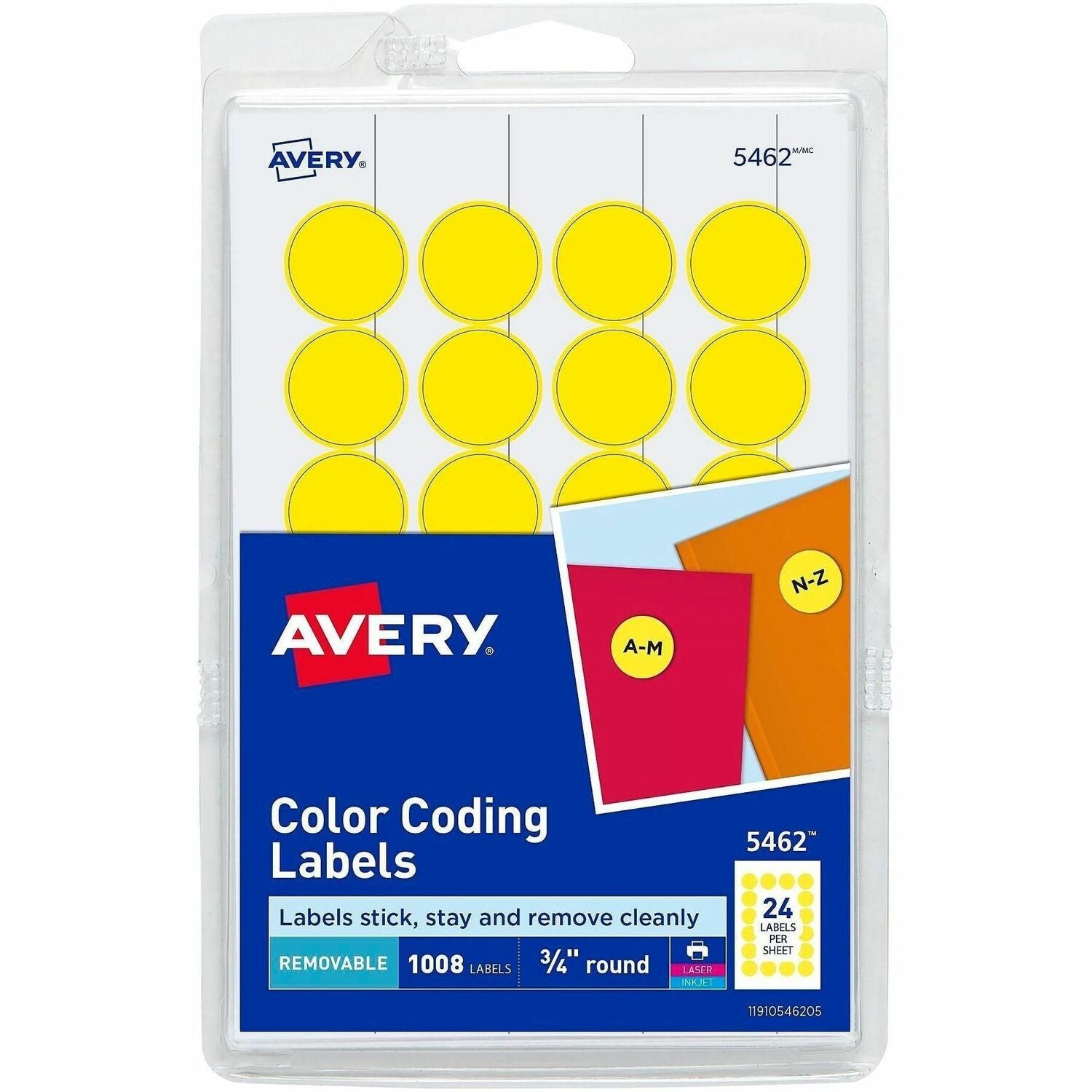 Avery® 3/4" Round Removable Color Coding Labels, 1 Pack